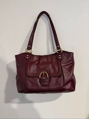 Coach Burgundy Tote Bag
